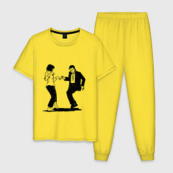 Пижама хлопковая мужская Грязные танцы Z, цвет: желтый