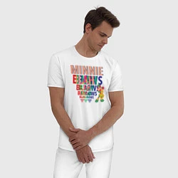 Пижама хлопковая мужская Minnie Blah Bows, цвет: белый — фото 2