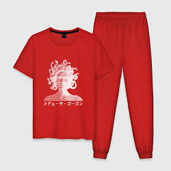 Пижама хлопковая мужская Медуза Горгона, цвет: красный