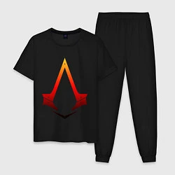Пижама хлопковая мужская Assassins Creed, цвет: черный