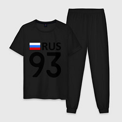 Пижама хлопковая мужская RUS 93, цвет: черный