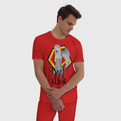 Пижама хлопковая мужская Don't blink, цвет: красный — фото 2