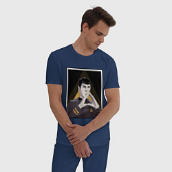 Пижама хлопковая мужская Spock Z, цвет: тёмно-синий — фото 2