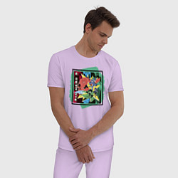 Пижама хлопковая мужская Big Hero 6, цвет: лаванда — фото 2
