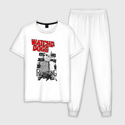 Пижама хлопковая мужская Watch Dogs: Legion, цвет: белый