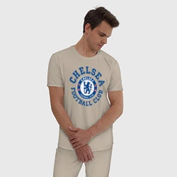 Пижама хлопковая мужская Chelsea FC, цвет: миндальный — фото 2