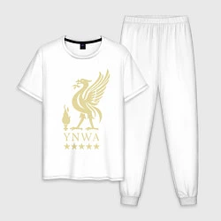 Пижама хлопковая мужская Liverpool FC, цвет: белый