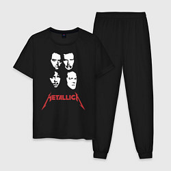 Пижама хлопковая мужская Metallica, цвет: черный