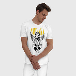Пижама хлопковая мужская Nirvana, цвет: белый — фото 2