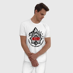 Пижама хлопковая мужская Akhmat Fight Club, цвет: белый — фото 2