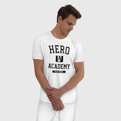 Пижама хлопковая мужская Моя геройская академия, цвет: белый — фото 2