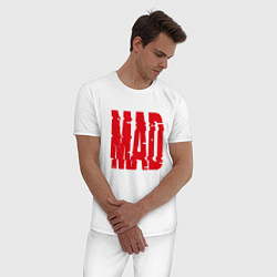 Пижама хлопковая мужская MAD, цвет: белый — фото 2