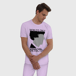 Пижама хлопковая мужская Sherlock Detective, цвет: лаванда — фото 2