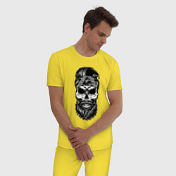 Пижама хлопковая мужская Hipster, цвет: желтый — фото 2