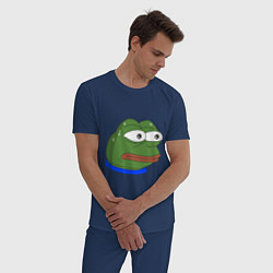 Пижама хлопковая мужская Pepe MonkaS, цвет: тёмно-синий — фото 2