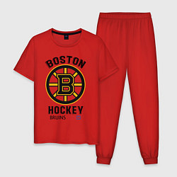 Пижама хлопковая мужская BOSTON BRUINS NHL, цвет: красный