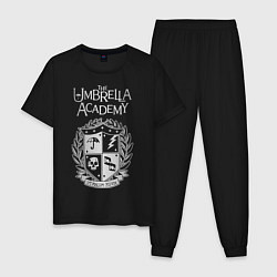 Пижама хлопковая мужская Академия Амбрелла, цвет: черный