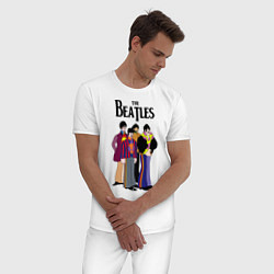 Пижама хлопковая мужская THE BEATLES, цвет: белый — фото 2