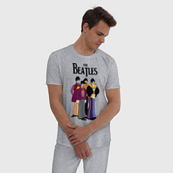 Пижама хлопковая мужская THE BEATLES, цвет: меланж — фото 2