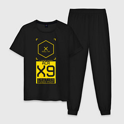 Пижама хлопковая мужская ACR X9 Cyberpunk 2077, цвет: черный