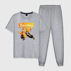 Пижама хлопковая мужская ЗЕНИЦУ ZENITSU, цвет: меланж