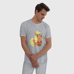 Пижама хлопковая мужская Applejack, цвет: меланж — фото 2