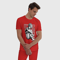 Пижама хлопковая мужская Евангелион, цвет: красный — фото 2