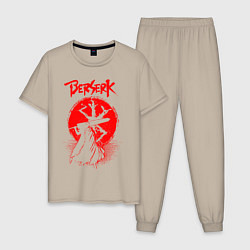 Пижама хлопковая мужская BERSERK, цвет: миндальный
