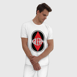 Пижама хлопковая мужская Gilera Мото Лого Z, цвет: белый — фото 2
