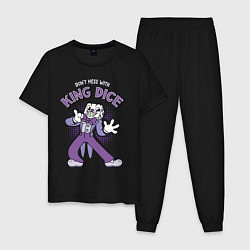 Пижама хлопковая мужская King Dice, Cuphead, цвет: черный