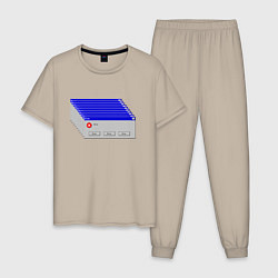 Пижама хлопковая мужская Ошибка Windows 95, цвет: миндальный