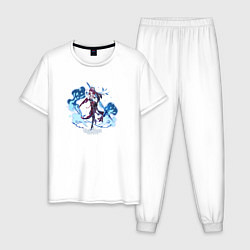 Пижама хлопковая мужская Genshin Impact - Rosaria, цвет: белый