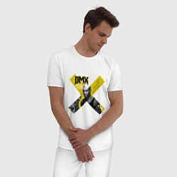 Пижама хлопковая мужская DMX rest in peace, цвет: белый — фото 2