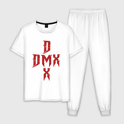 Пижама хлопковая мужская DMX Cross, цвет: белый