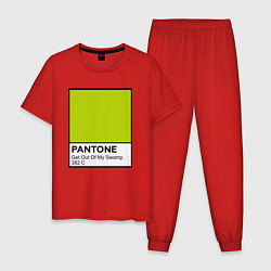 Пижама хлопковая мужская Shrek: Pantone Color, цвет: красный