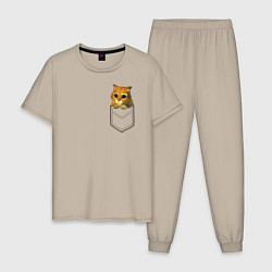 Мужская пижама Шрек: Кот в кармане