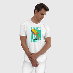 Пижама хлопковая мужская Roberto Carlos, цвет: белый — фото 2