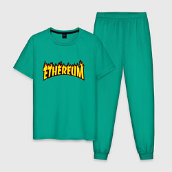 Пижама хлопковая мужская ETHEREUM x THRASHER, цвет: зеленый