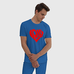 Пижама хлопковая мужская ЛЮБОВЬ LOVE Z, цвет: синий — фото 2