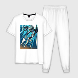 Пижама хлопковая мужская Warframe, цвет: белый