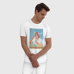 Пижама хлопковая мужская Ретровинтаж, цвет: белый — фото 2