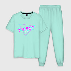 Пижама хлопковая мужская T-Fest, цвет: мятный
