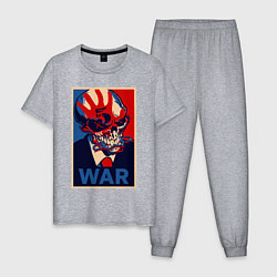 Пижама хлопковая мужская FFDP War, цвет: меланж
