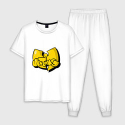 Пижама хлопковая мужская Wu-Tang Style, цвет: белый