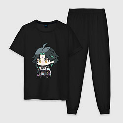 Пижама хлопковая мужская Чиби Сяо, цвет: черный