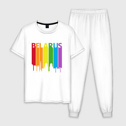Пижама хлопковая мужская Belarus Color, цвет: белый