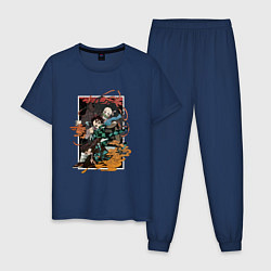 Пижама хлопковая мужская Kamado team, цвет: тёмно-синий