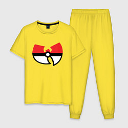Пижама хлопковая мужская Wu-Tang Poke, цвет: желтый