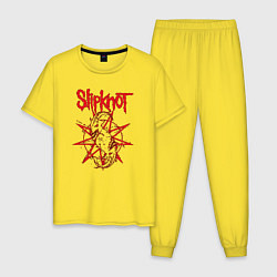 Пижама хлопковая мужская Slipknot Slip Goats Art, цвет: желтый