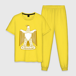 Пижама хлопковая мужская Египет Египетский герб, цвет: желтый